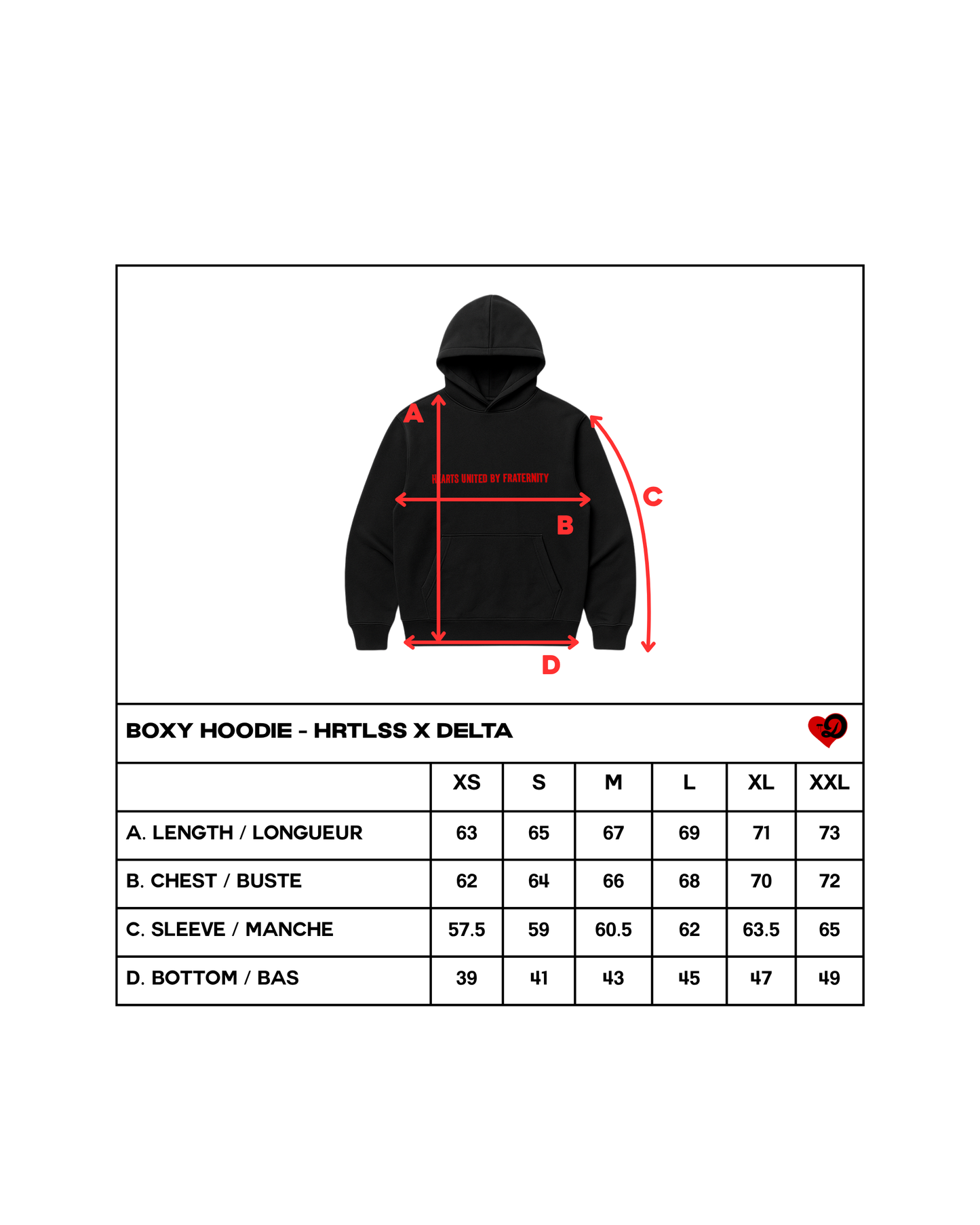 BOXY HOODIE - HRTLSS X DELTA