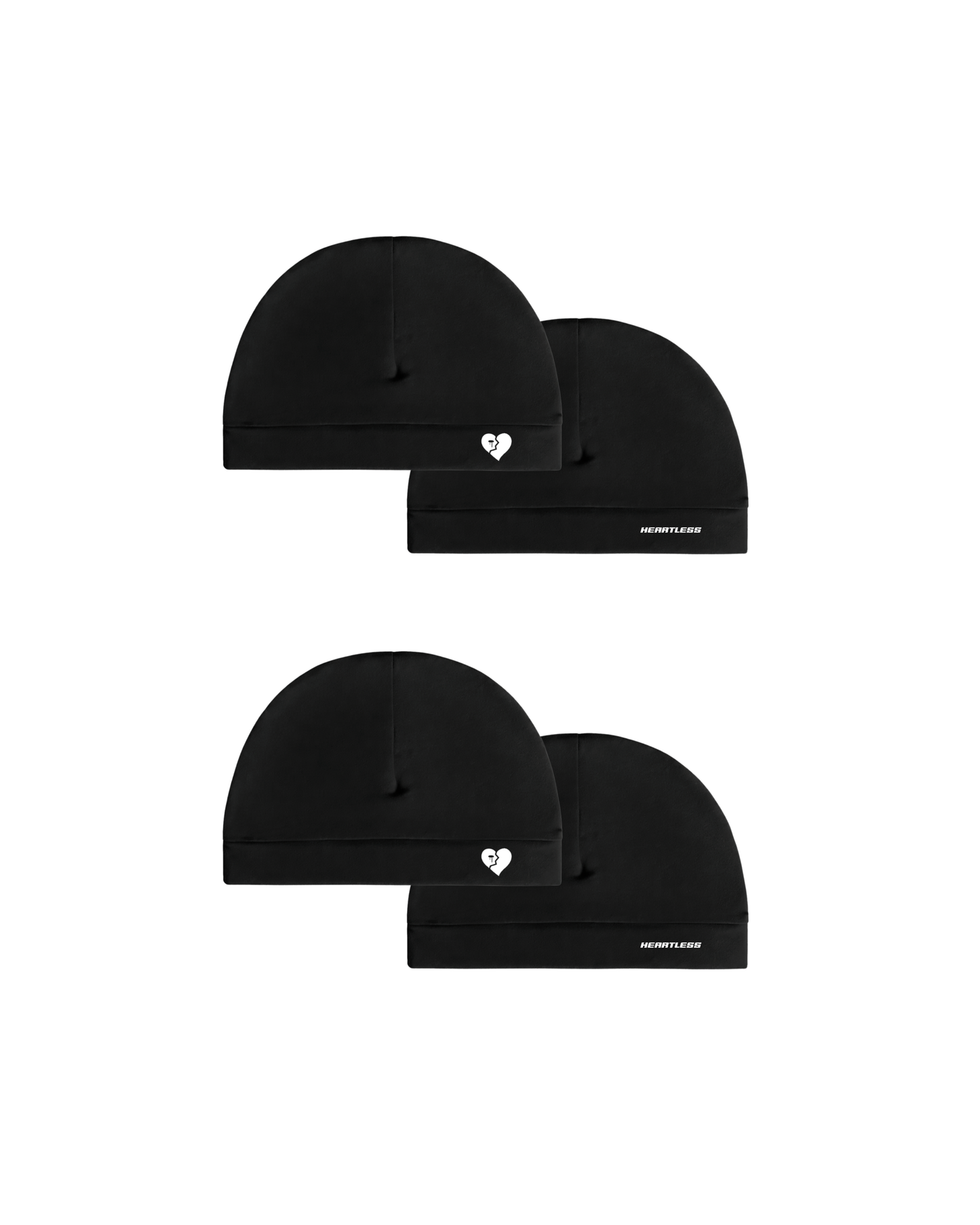 SATIN SKULLCAP BEANIE - BLACK
